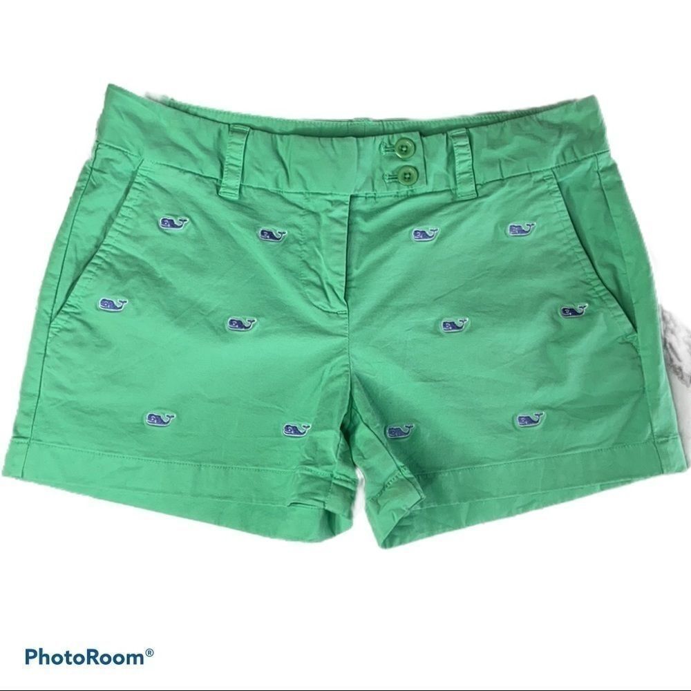 Vinyard Vines Whale Dayboat shorts green Women’s Size 00